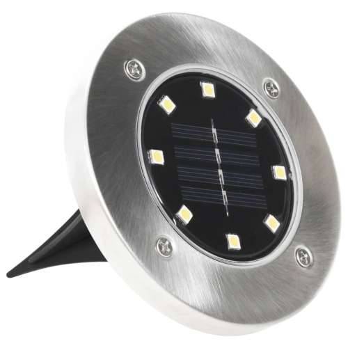 Solarne podne svjetiljke 8 kom s LED žaruljama bijele Cijena