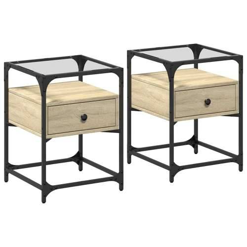 Noćni ormarići 2 kom boja hrasta 40x40x55 cm konstruirano drvo - sonoma hrast 2 Cijena