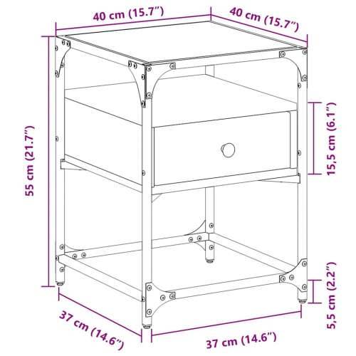 Noćni ormarići 2 kom boja hrasta 40x40x55 cm konstruirano drvo - sonoma hrast 2 Cijena