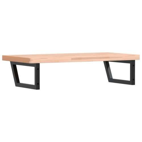 Zidna polica za Lavabo - Umivaonik od čelika i masivne bukovine - Smeđa i crna 100 x 50 x 4 cm 1 Trapez Cijena