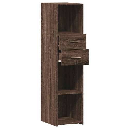 Visoka komoda boja hrasta 30 x 42,5 x 124 cm konstruirano drvo Smeđi hrast 1 Cijena