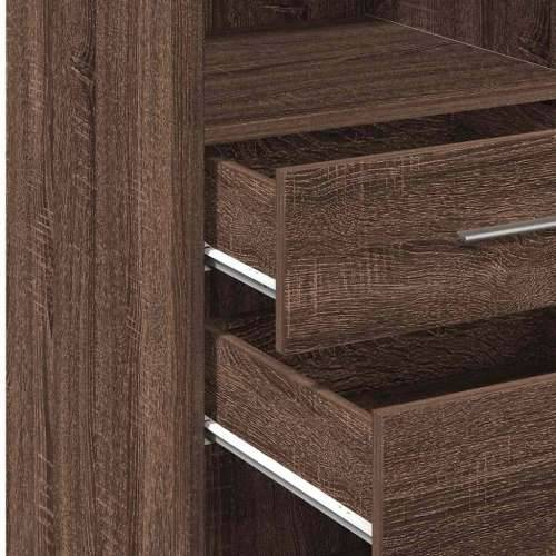 Visoka komoda boja hrasta 30 x 42,5 x 124 cm konstruirano drvo Smeđi hrast 1 Cijena
