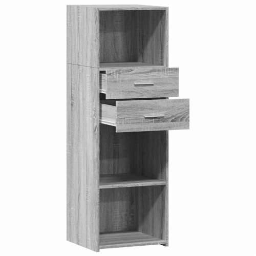 Visoka komoda siva boja hrasta 40x42,5x124 cm konstruirano drvo Sivi hrast sonoma 1 Cijena