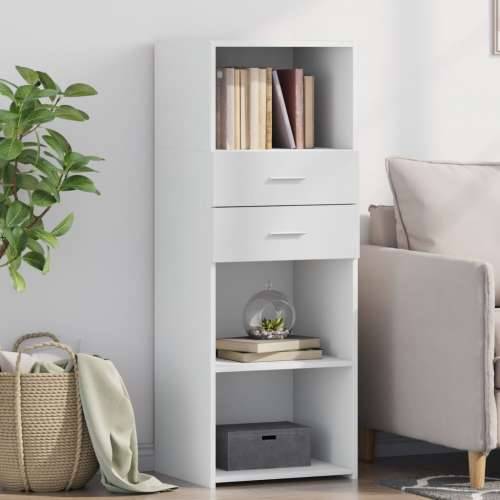 Visoka komoda bijela 45 x 42,5 x 124 cm od konstruiranog drva - Bijela 1 Cijena