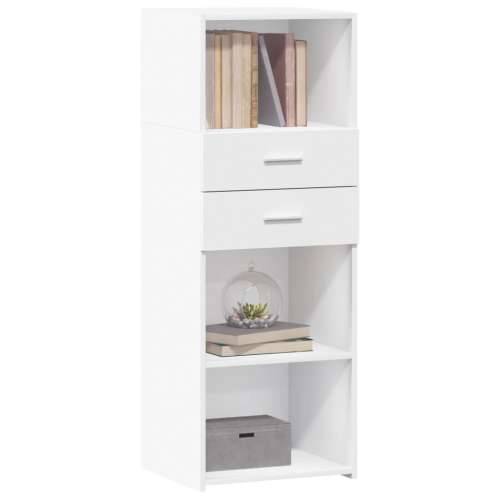 Visoka komoda bijela 45 x 42,5 x 124 cm od konstruiranog drva - Bijela 1 Cijena