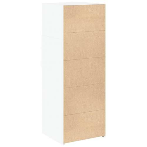 Visoka komoda bijela 45 x 42,5 x 124 cm od konstruiranog drva - Bijela 1 Cijena