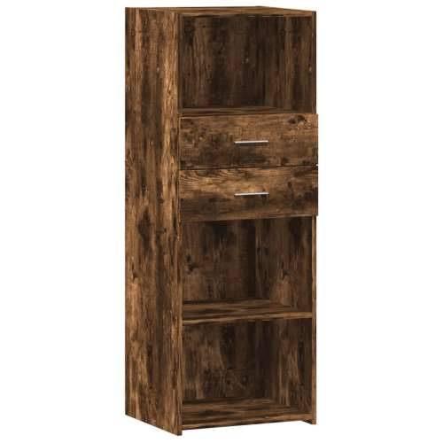 Visoka komoda boja hrasta 45 x 42,5 x 124 cm konstruirano drvo Dimljeni hrast 1 Cijena