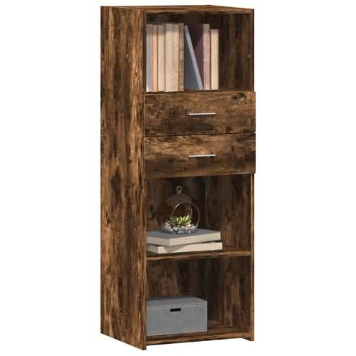 Visoka komoda boja hrasta 45 x 42,5 x 124 cm konstruirano drvo Dimljeni hrast 1 Cijena