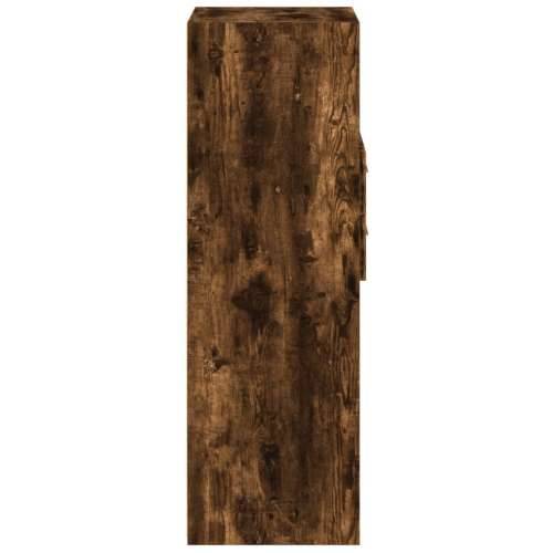 Visoka komoda boja hrasta 45 x 42,5 x 124 cm konstruirano drvo Dimljeni hrast 1 Cijena