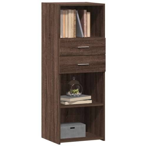 Visoka komoda boja hrasta 45 x 42,5 x 124 cm konstruirano drvo Smeđi hrast 1 Cijena