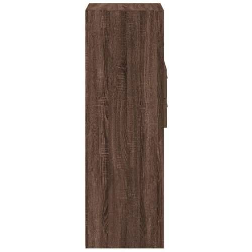 Visoka komoda boja hrasta 45 x 42,5 x 124 cm konstruirano drvo Smeđi hrast 1 Cijena