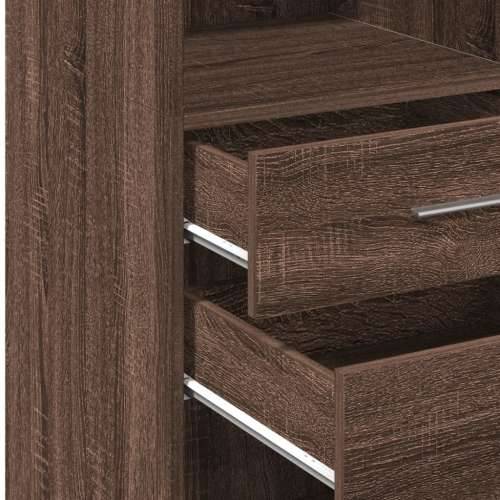 Visoka komoda boja hrasta 45 x 42,5 x 124 cm konstruirano drvo Smeđi hrast 1 Cijena