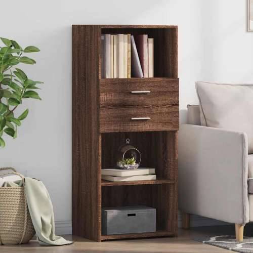 Visoka komoda boja hrasta 50 x 42,5 x 124 cm konstruirano drvo - Smeđi hrast 1 Cijena