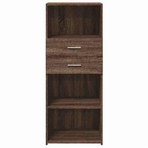 Visoka komoda boja hrasta 50 x 42,5 x 124 cm konstruirano drvo - Smeđi hrast 1 Cijena