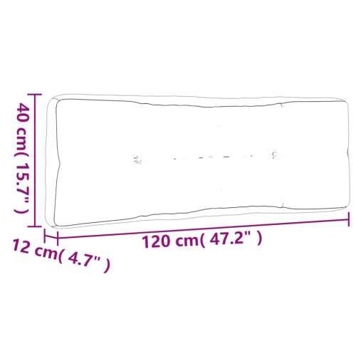 Jastuci za palete 2 kom antracit od tkanine - Antracit 120 x 80 x 12 cm 1 Cijena