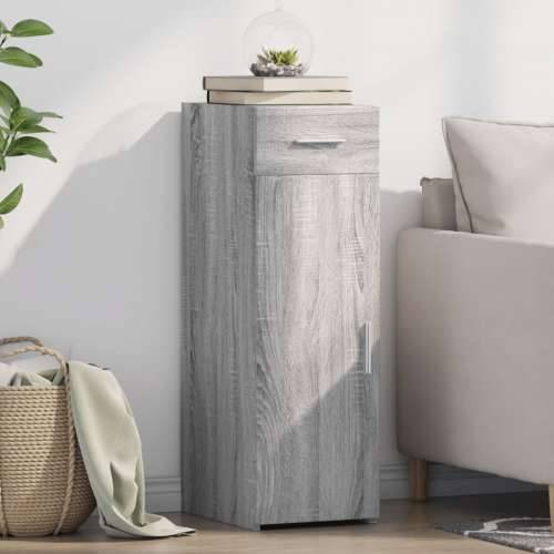 Komoda boja sivog hrasta sonome 30x42,5x93 cm konstruirano drvo - Sivi hrast sonoma 1 Cijena