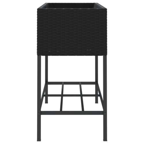 Vrtna sadilica s policom crna od poliratana Crna 90 x 40 x 75 cm 1 Cijena