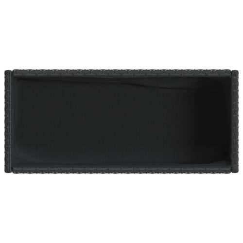 Vrtna sadilica s policom crna od poliratana Crna 90 x 40 x 75 cm 1 Cijena