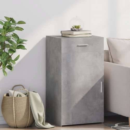 Komoda siva boja betona 50 x 42,5 x 93 cm od konstruiranog drva - Beton siva 1 Cijena