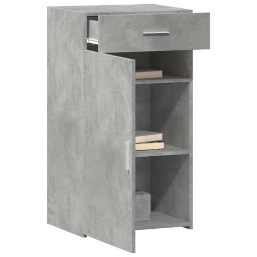 Komoda siva boja betona 50 x 42,5 x 93 cm od konstruiranog drva - Beton siva 1 Cijena