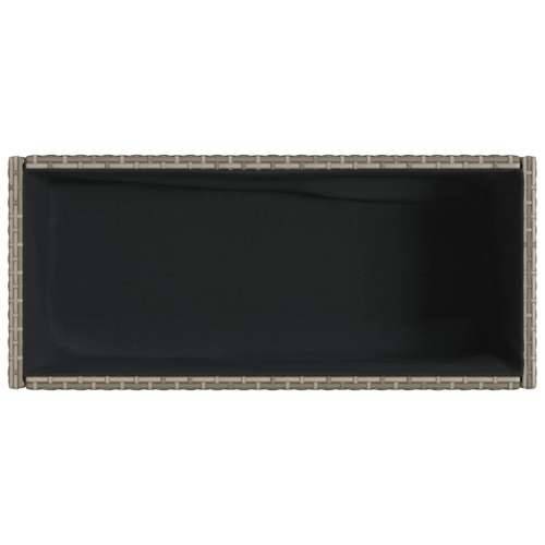 Vrtna sadilica s policom siva od poliratana - Siva 90 x 40 x 75 cm 1 Cijena