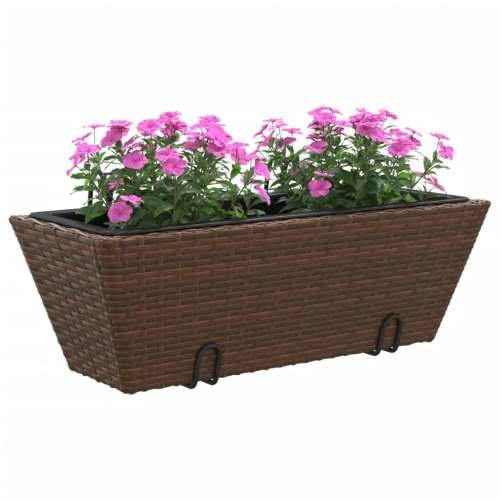 Sadilice s kukama 2 kom smeđe od poliratana - Smeđa 54 x 22 x 18 cm 1 Cijena