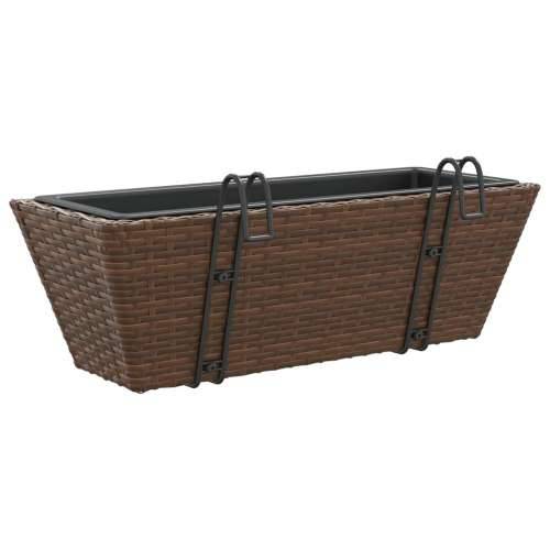 Sadilice s kukama 2 kom smeđe od poliratana - Smeđa 54 x 22 x 18 cm 1 Cijena