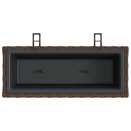 Sadilice s kukama 2 kom smeđe od poliratana - Smeđa 54 x 22 x 18 cm 1 Cijena