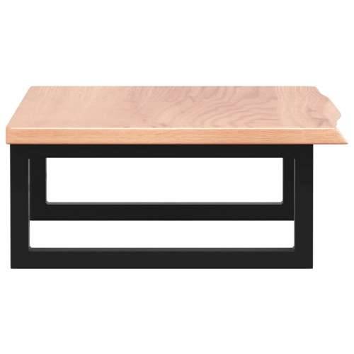 Zidna polica za Lavabo - Umivaonik od čelika i masivne hrastovine - svijetlo smeđa i crna 60 x 40 x 2 cm 1 Pravokutno Cijena