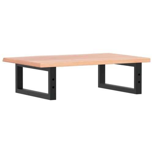 Zidna polica za Lavabo - Umivaonik od čelika i masivne hrastovine - svijetlo smeđa i crna 60 x 40 x 2 cm 1 Pravokutno Cijena