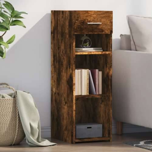 Komoda boja dimljenog hrasta 30x42,5x93 cm konstruirano drvo - Dimljeni hrast 1 Cijena