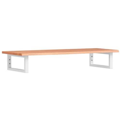 Zidna polica za Lavabo - Umivaonik od čelika i masivne hrastovine - svijetlo smeđa i bijela 100 x 40 x 2 cm 1 Pravokutno Cijena