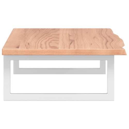 Zidna polica za Lavabo - Umivaonik od čelika i masivne hrastovine - svijetlo smeđa i bijela 100 x 40 x 2 cm 1 Pravokutno Cijena