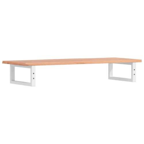 Zidna polica za Lavabo - Umivaonik od čelika i masivne hrastovine - svijetlo smeđa i bijela 100 x 40 x 2 cm 1 Pravokutno Cijena