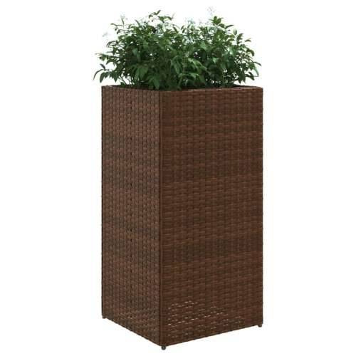 Vrtna sadilica smeđa 40 x 40 x 80 cm od poliratana - Smeđa 40 x 40 x 80 cm 1 Cijena