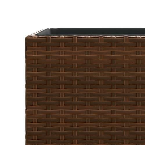 Vrtna sadilica smeđa 40 x 40 x 80 cm od poliratana - Smeđa 40 x 40 x 80 cm 1 Cijena