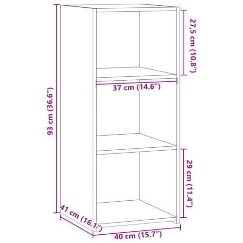 Komoda boja dimljenog hrasta 40x41x93 cm konstruirano drvo Dimljeni hrast 1 Cijena