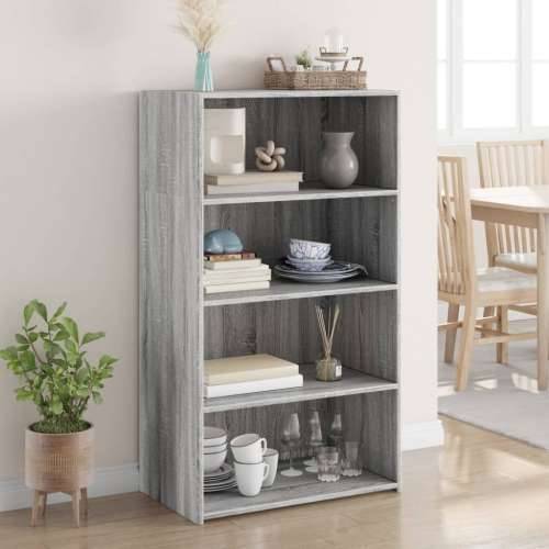 Visoka komoda boje hrasta 70 x 41 x 124 cm konstruirano drvo - Sivi hrast sonoma 1 Cijena