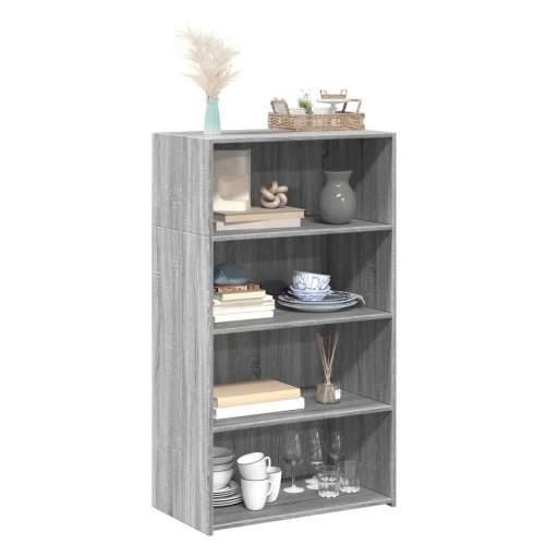 Visoka komoda boje hrasta 70 x 41 x 124 cm konstruirano drvo - Sivi hrast sonoma 1 Cijena