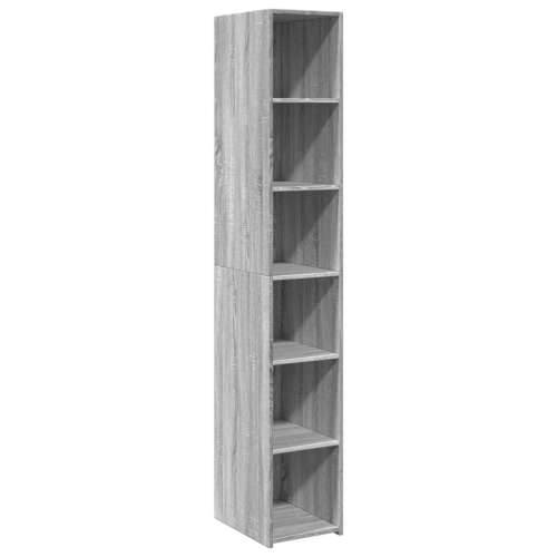 Visoka komoda boje hrasta 30x41x185 cm od konstruiranog drva - Sivi hrast sonoma 1 Cijena