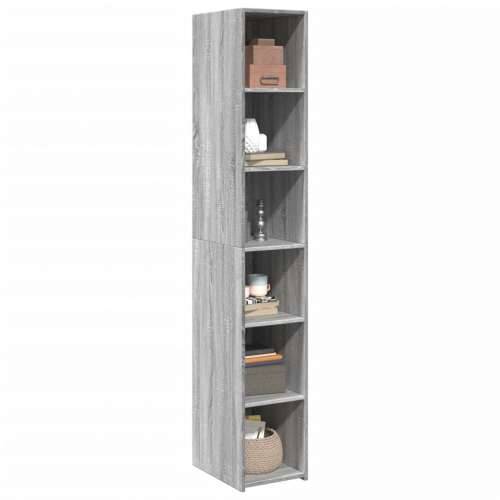 Visoka komoda boje hrasta 30x41x185 cm od konstruiranog drva - Sivi hrast sonoma 1 Cijena