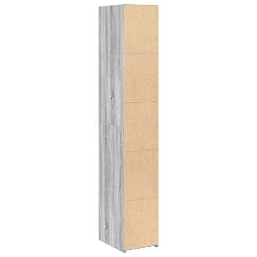Visoka komoda boje hrasta 30x41x185 cm od konstruiranog drva - Sivi hrast sonoma 1 Cijena