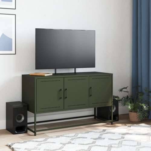 TV ormarić maslinastozeleni 100,5x39x60,5 cm čelični - Zelena 1 Cijena
