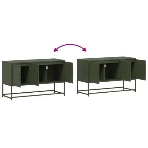 TV ormarić maslinastozeleni 100,5x39x60,5 cm čelični - Zelena 1 Cijena