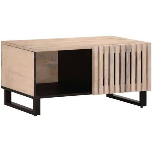 Stolić za kavu bijeli 80x51x40 cm od masivnog drva manga - Bijela 1 masivno drvo manga Cijena