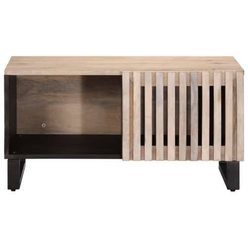 Stolić za kavu bijeli 80x51x40 cm od masivnog drva manga - Bijela 1 masivno drvo manga Cijena