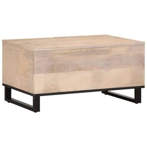 Stolić za kavu bijeli 80x51x40 cm od masivnog drva manga - Bijela 1 masivno drvo manga Cijena