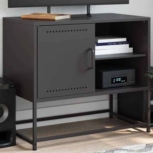 TV ormarić crni 68x39x60,5 cm čelični - Crna 1 Cijena