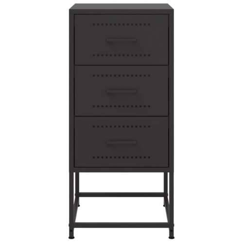 Noćni ormarići 2 kom crni 36x39x78 cm čelični - Crna 2 Cijena