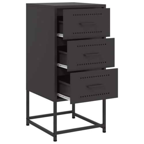 Noćni ormarići 2 kom crni 36x39x78 cm čelični - Crna 2 Cijena